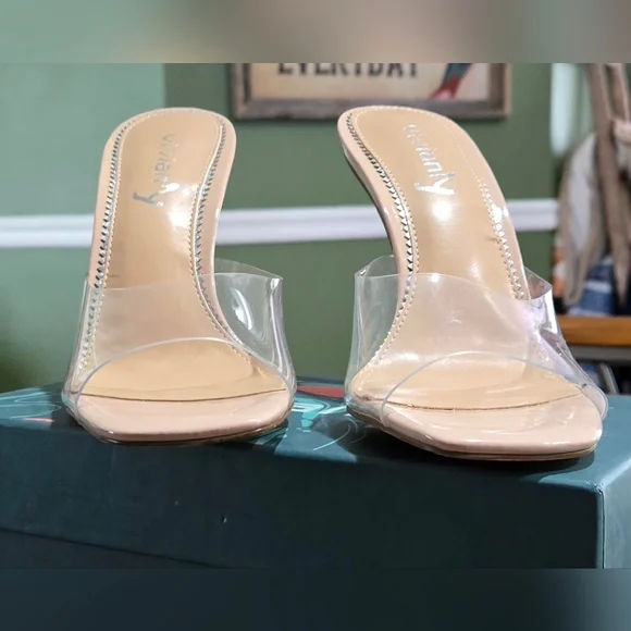 vivianly Womens Clear Heels Sandals #877 - Picture 3 of 14